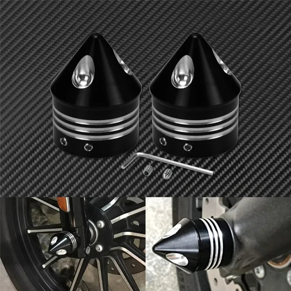 Caches d'écrou d'axe avant pour Harley Touring - vue 12