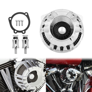 Filtre à air CNC chromé à cornet apparent pour moto Harley-Davidson - vue 17