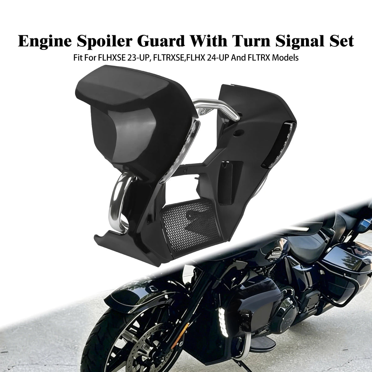 Kit Bas de Carénage + Crash Bar avec Cadre Chrome/Noir - Harley-Davidson Touring FLHX/FLTRX 2023-2026 – photo 7/7