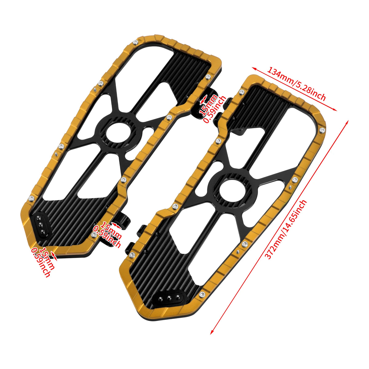 Planchers avant conducteur en aluminium coloré pour Harley-Davidson Touring - vue 6