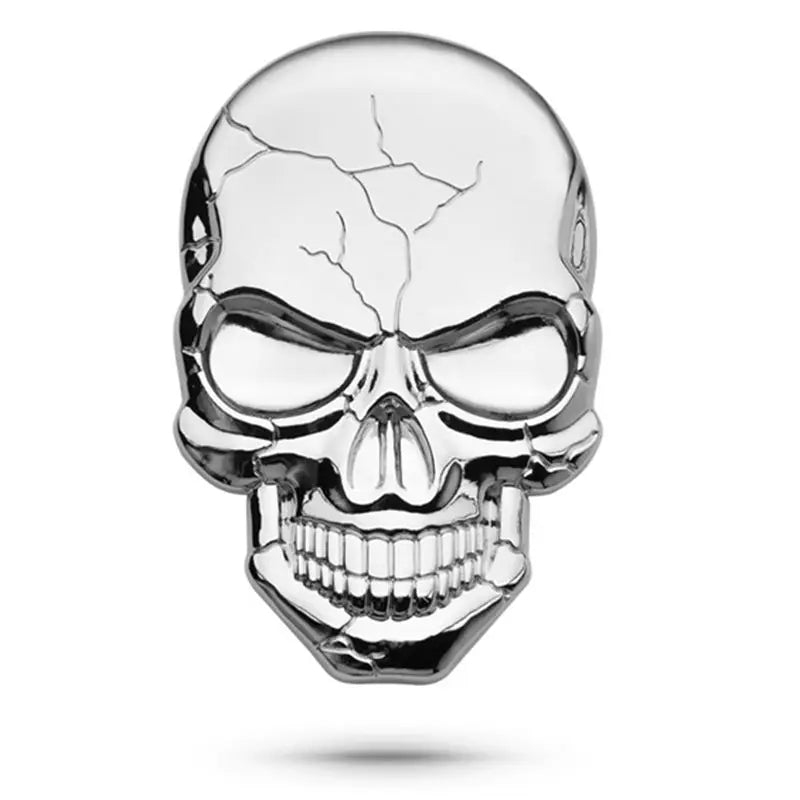 Badge autocollant 3D tête de mort en métal pour moto - vue 8