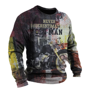 T-shirt Manches Longues Homme Style Biker Graphique 3D - vue 3