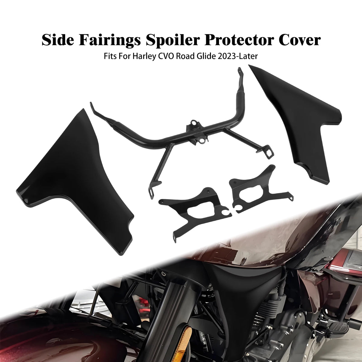 Panneaux Latéraux de Carénage avec Support (Side Fairing Spoiler) - Harley-Davidson Touring Road Glide CVO 2023-2025 – photo 1/6