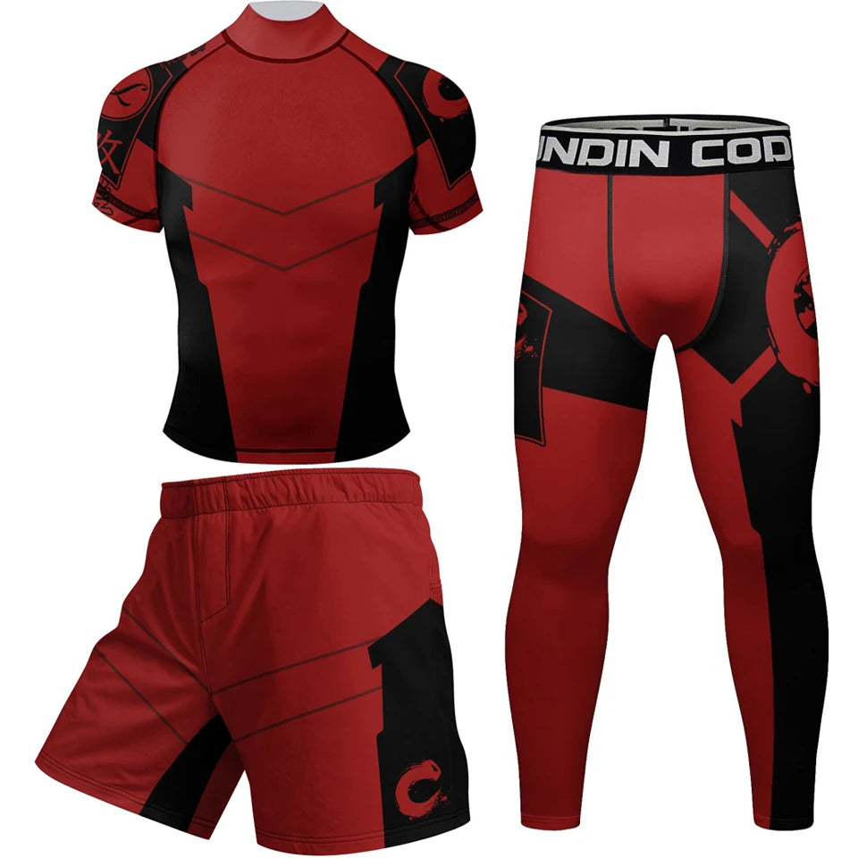 Ensemble compression rashguard + short MMA - vue 8