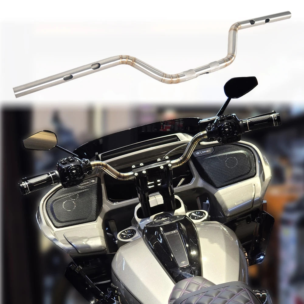 Guidon soudé inox pour Harley Touring 2023-2025 et Softail 2025-2026 - vue 1