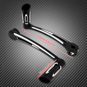Levier de sélecteur talon-pointe CNC noir avec pontets pour Harley-Davidson Softail (1986-2017), Touring (1988 et +) et Trike (2008 et +) – photo 6/7