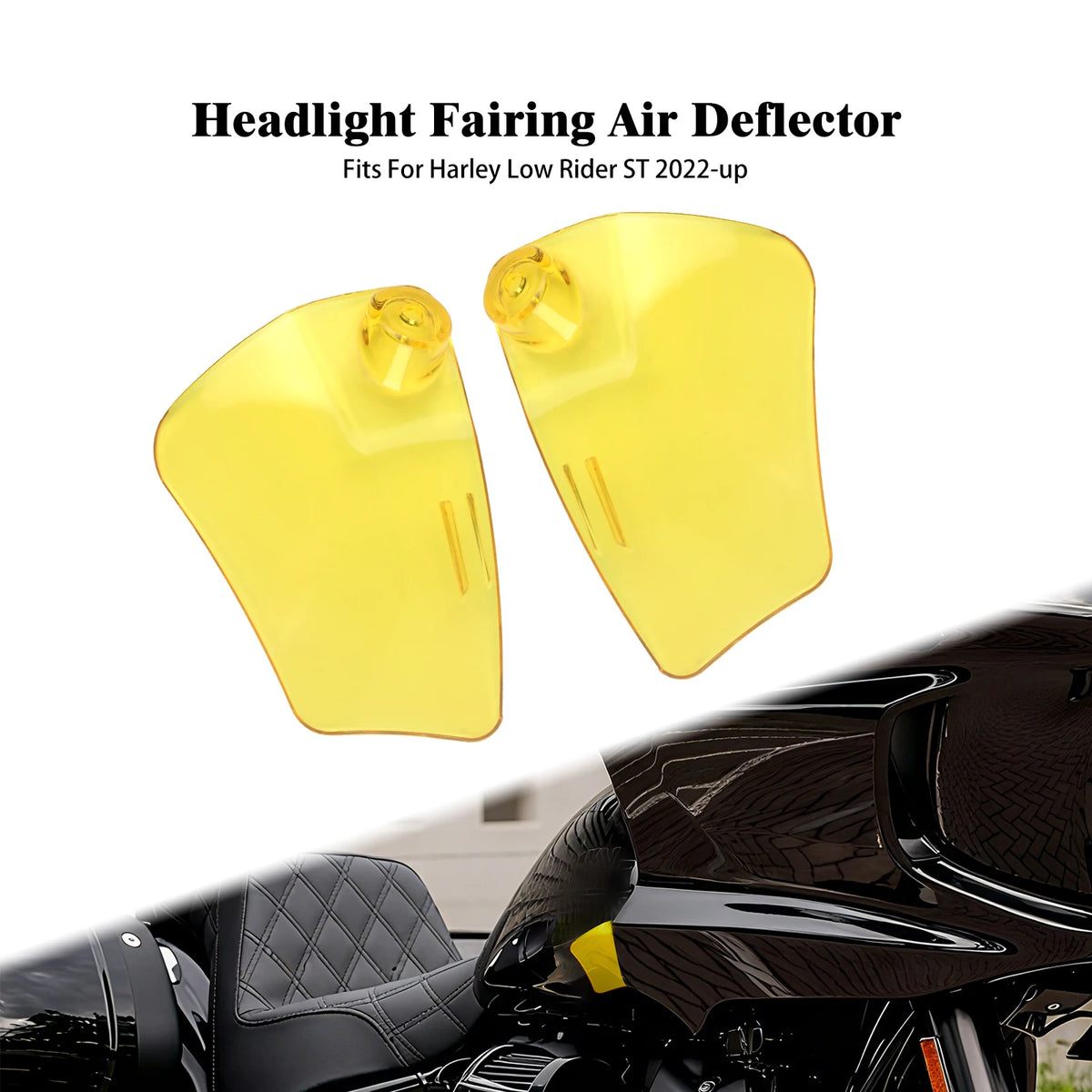 Déflecteurs d'air latéraux colorés pour phare de Harley-Davidson Low Rider ST - vue 7