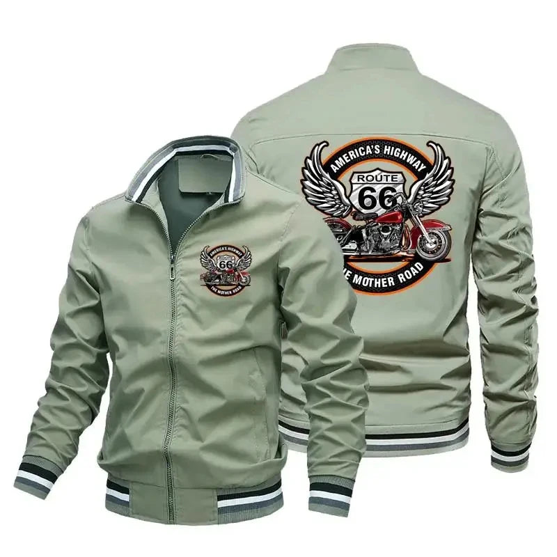 Veste de sport homme zippée style motard, vue de face - vue 5