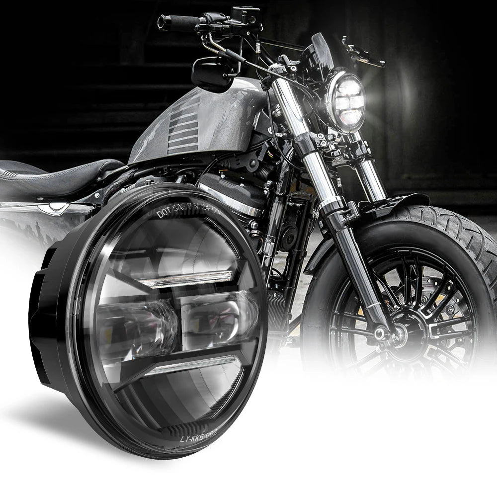 Phare LED 5,75 pouces pour Harley Dyna Softail - vue 1