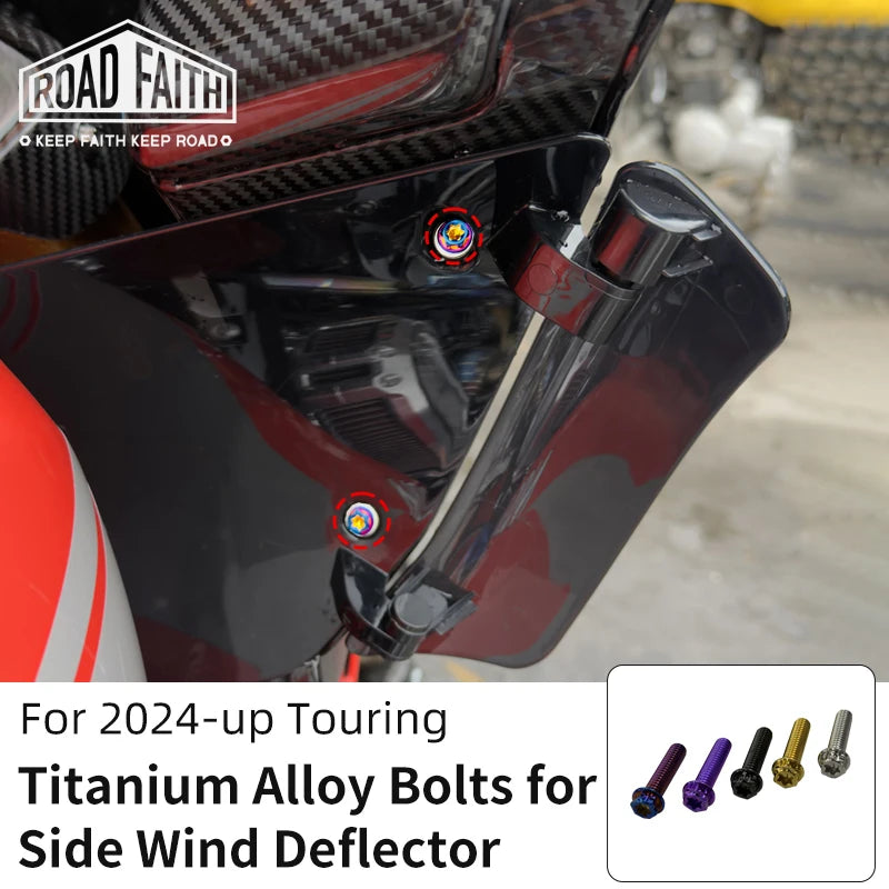 Boulons Titane pour Déflecteurs de Vent Latéraux - Harley 121 CVO/ST, 117 Road/Street Glide – photo 1/12