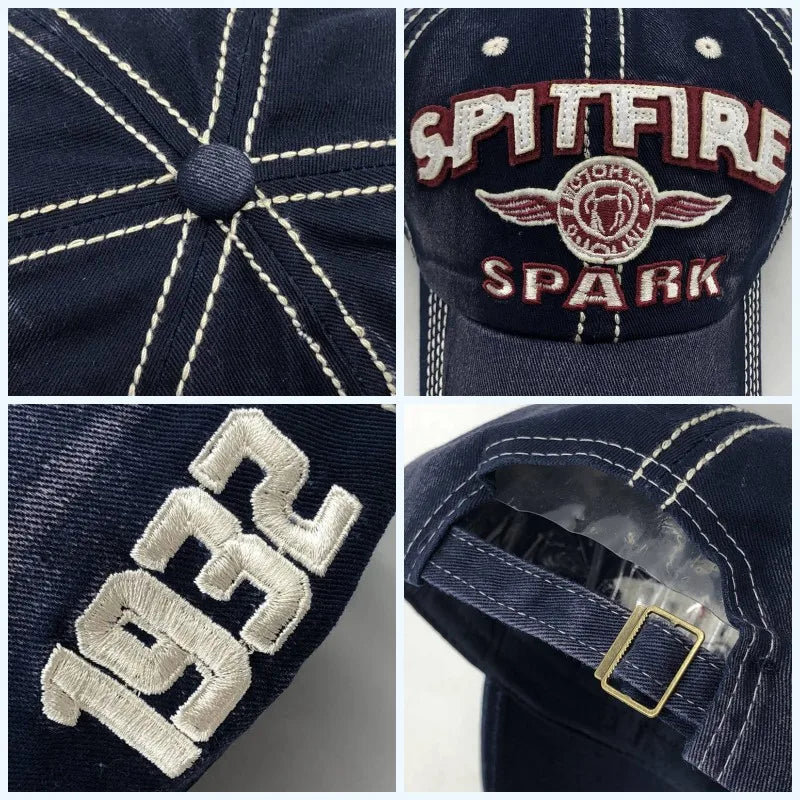 Casquette snapback brodée en coton - vue - vue 6