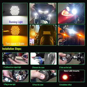 Clignotant LED plat rond 3 1/4 pouces pour Harley-Davidson - vue 6