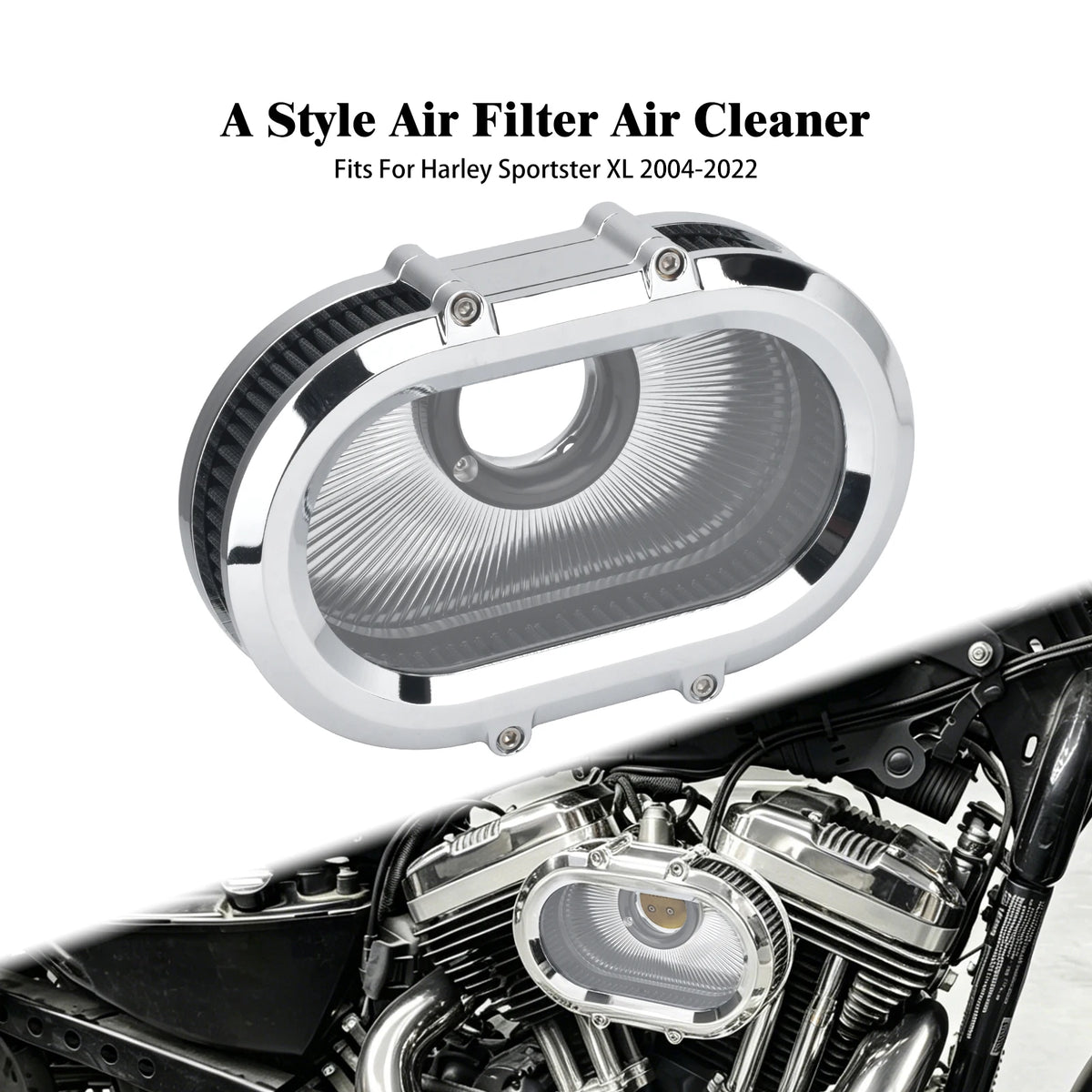 Filtre à Air avec Anneaux Décoratifs Interchangeables - Harley-Davidson Sportster, Dyna, Touring, Softail, Trike – photo 7/26