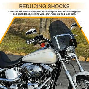 Pare-brise moto fumé universel monté sur guidon - vue 3
