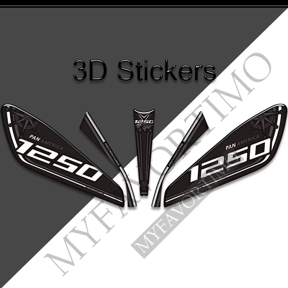Protection de réservoir 3D noire sur Harley Pan America - vue 5