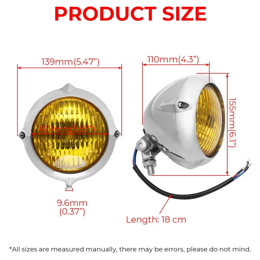 Phare rétro 4,5 pouces pour Harley custom - vue 6