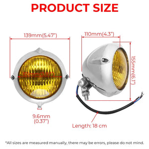 Phare rétro 4,5 pouces pour Harley custom - vue 6