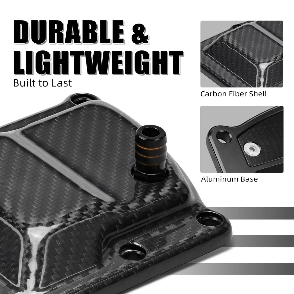 Couvercle de boîte ventilé carbone pour Harley M8 Touring et Softail - vue 1