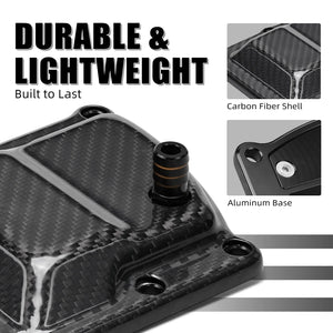 Couvercle de boîte ventilé carbone pour Harley M8 Touring et Softail - vue 1