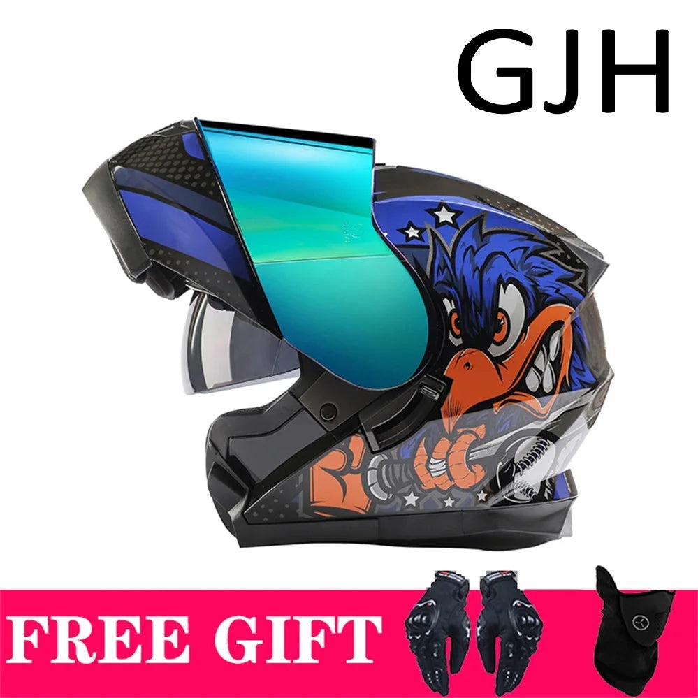 Casque moto modulable style adventure noir - vue 13