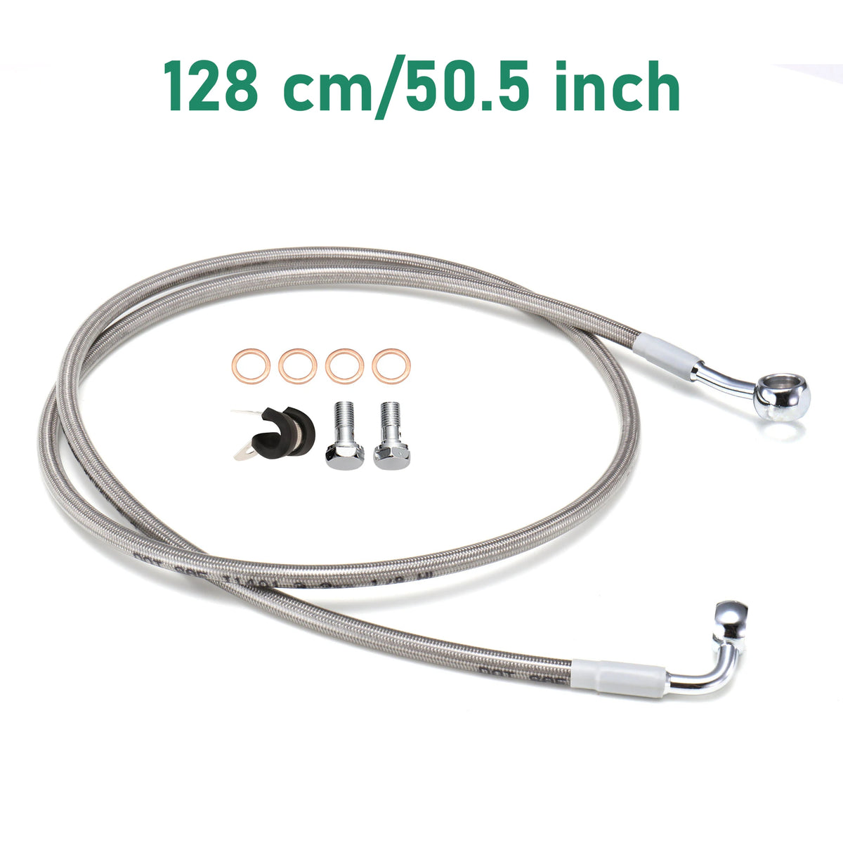 Durite de Frein Avant Hydraulique Tressée (123/128 cm) - Harley-Davidson Dyna 2007-2017 et Softail 2000-2015 sans ABS – photo 7/10