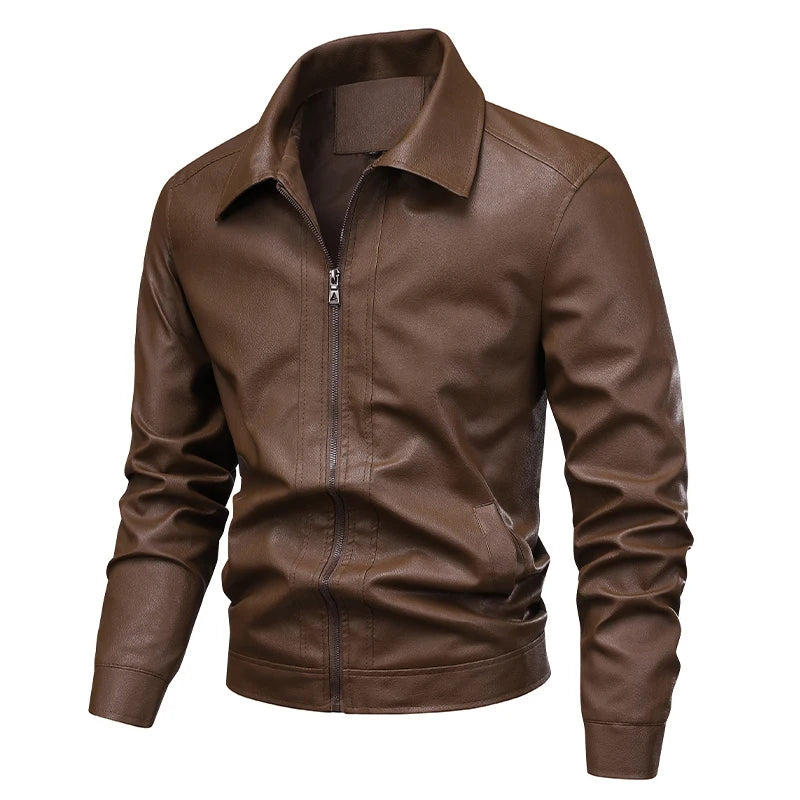 Blouson biker en simili cuir noir - vue - vue 3