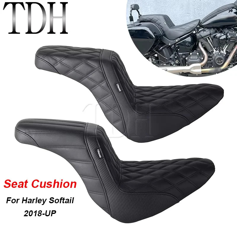 Selle biplace en cuir souple pour Harley-Davidson FLSB Sport Glide / Low Rider S (2018 et +)