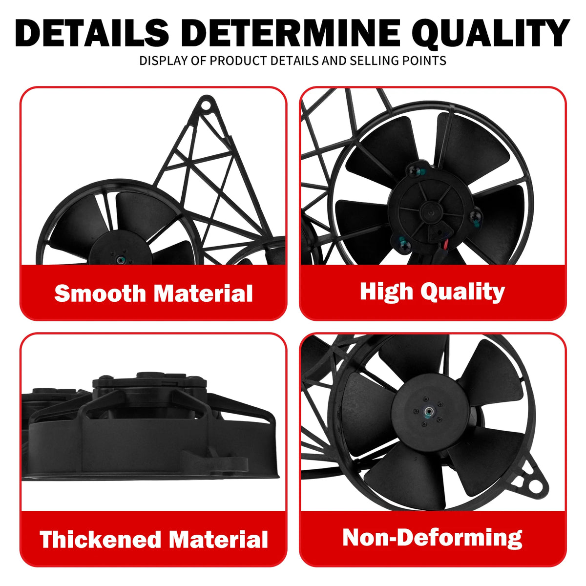 Ventilateur double de radiateur noir avec support pour Harley-Davidson V-Rod - vue 5