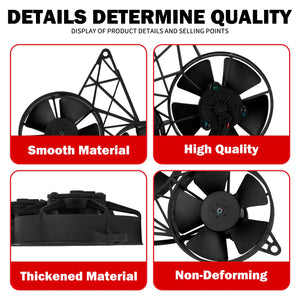 Ventilateur double de radiateur noir avec support pour Harley-Davidson V-Rod - vue 5