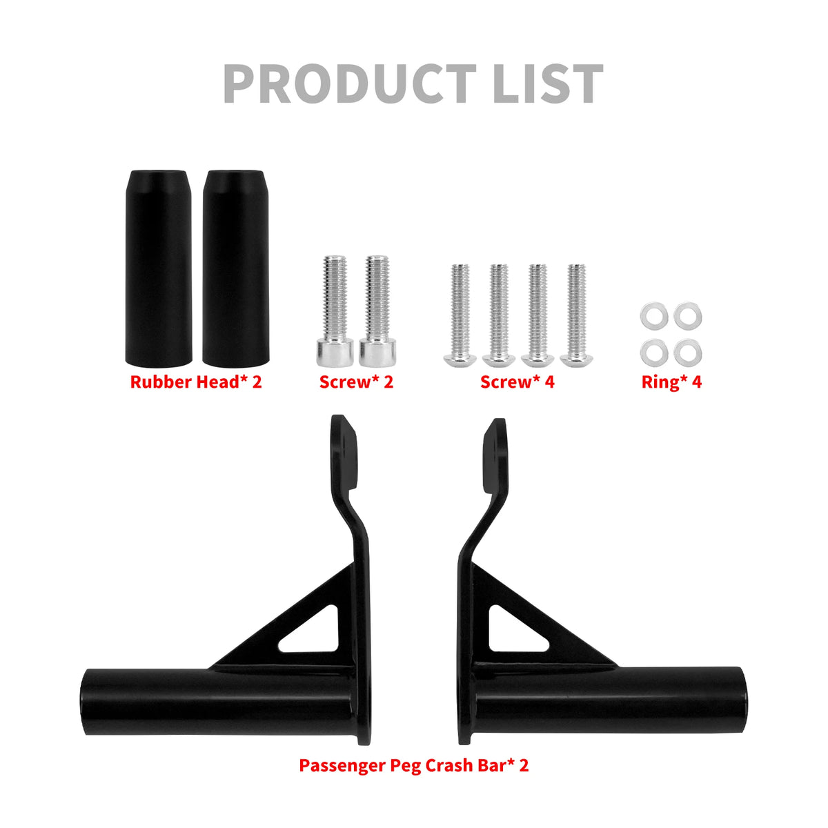 Barre de protection arrière noire pour moto Harley-Davidson Softail - vue 5