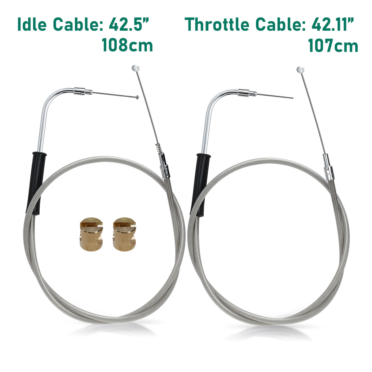 Kit Câbles d'Accélérateur et Ralenti Tressés Inox - Harley-Davidson Sportster XL 883/1200 2004-2006 – photo 12/12