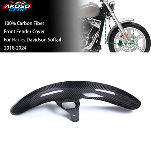 Cache de garde-boue avant en fibre de carbone pour Harley-Davidson Dyna - vue 1