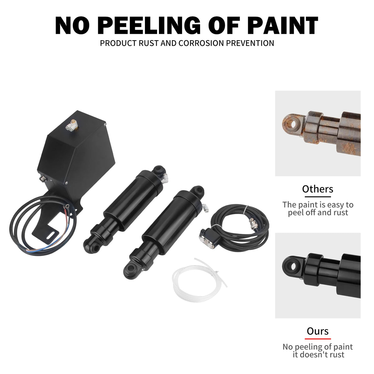 Kit Suspension Pneumatique Arrière Réglable Noir - Harley-Davidson Touring 1994-2022 – photo 3/6