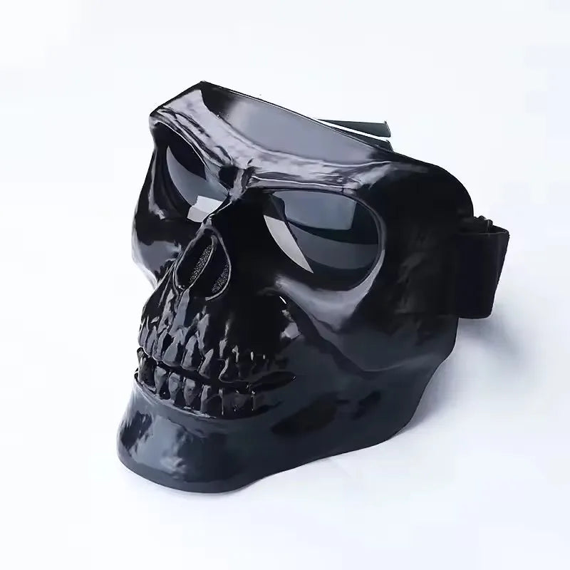 Masque tête de mort avec lunettes de protection intégrées pour moto - vue 9