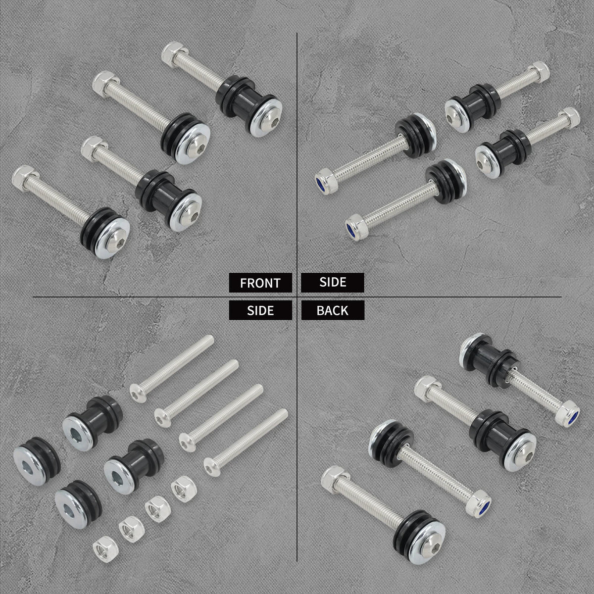 Kit de fixation rapide (docking hardware) pour dossier sissy bar - Harley-Davidson Sportster XL 883, 1200, Nightster 2004-2022 – photo 4/7
