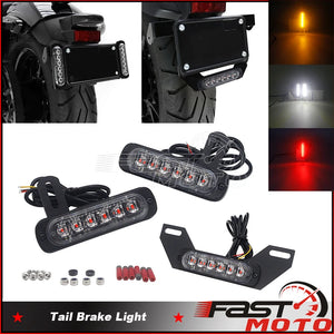 Petit feu LED noir auxiliaire pour plaque d'immatriculation de moto - vue 2