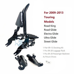 Sissy-bar dossier passager avec porte-bagages pour Harley-Davidson Touring Road King, Street Glide et Electra Glide - vue 7