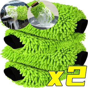 Gants/Éponge de Lavage Microfibre Sans Rayures - Moto, Vélo Électrique, Auto – photo 1/8