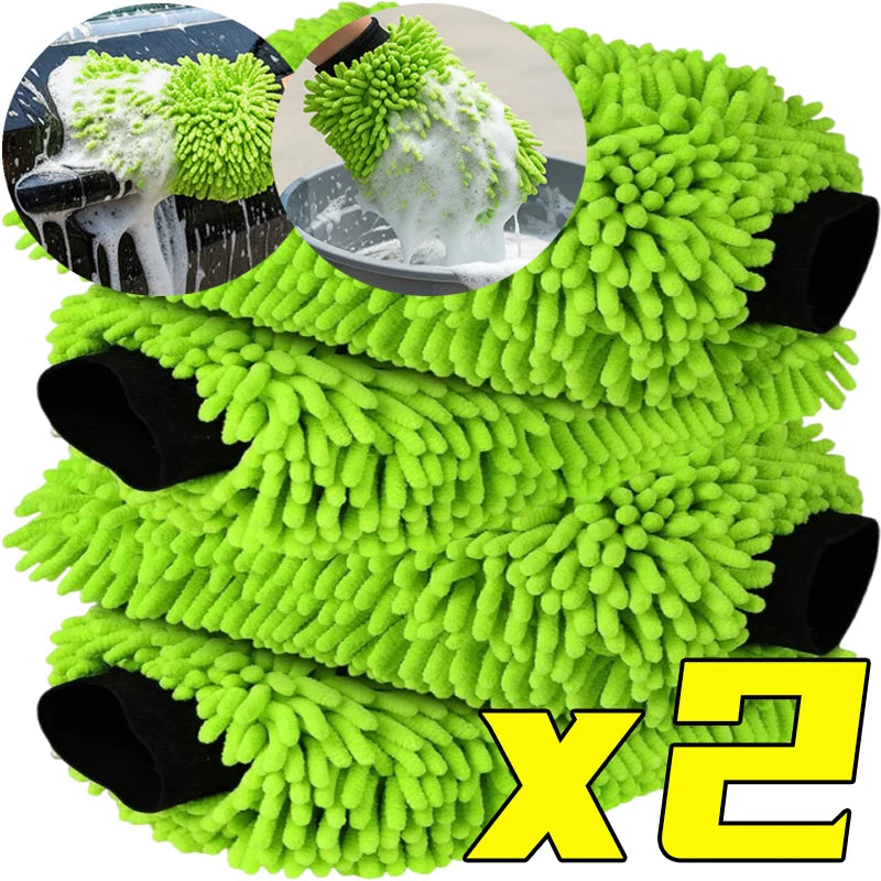 Gants/Éponge de Lavage Microfibre Sans Rayures - Moto, Vélo Électrique, Auto – photo 1/8