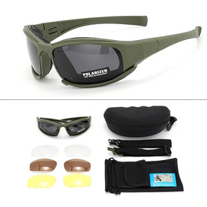 Lunettes Tactiques Polarisées 4 Verres Sport Plein Air - vue 8