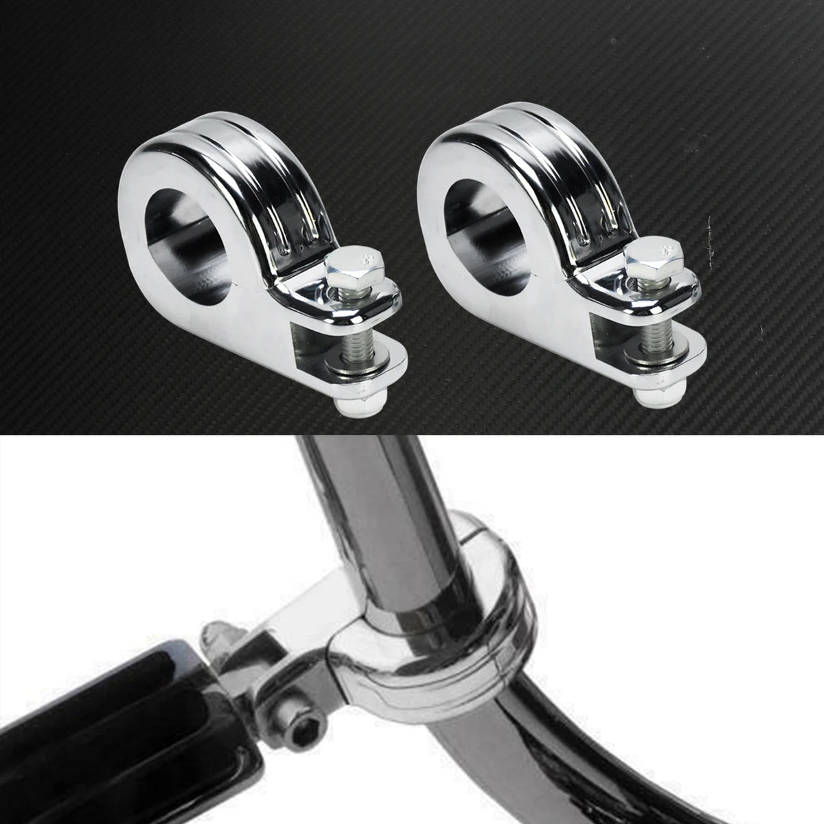 Repose-Pieds Highway 32mm pour Barre de Garde - Harley-Davidson Touring, Sportster, Softail – photo 7/12