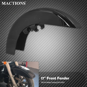 Garde-boue Avant Enveloppant 17 pouces en Acier - Harley-Davidson Touring Road King, Electra Glide, CVO 2014-2023 – photo 1/7