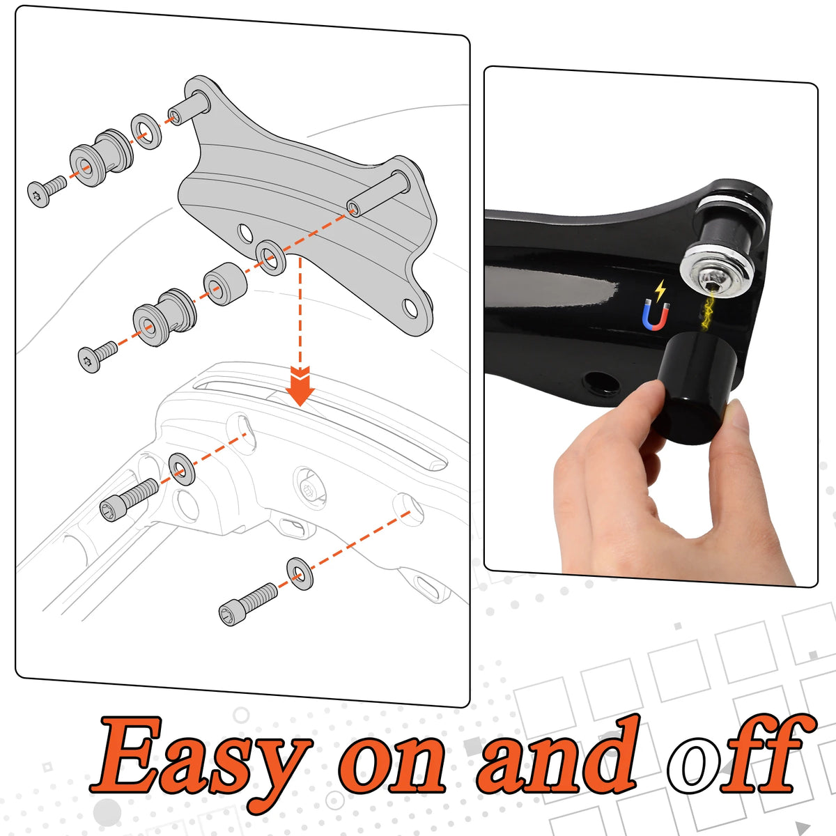 Kit de fixation amovible 4 points pour Harley Touring - vue 6