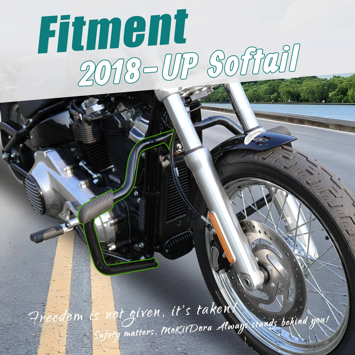 Barre de Protection Moteur 1.25" (Mustache) - Harley-Davidson Softail 2018-Up – photo 2/6
