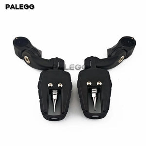 Repose-pieds highway courts et réglables 1.25 pouce pour Harley-Davidson Touring, Road King, Road Glide, Electra Glide, Street Glide, Sportster, Softail – photo 2/7