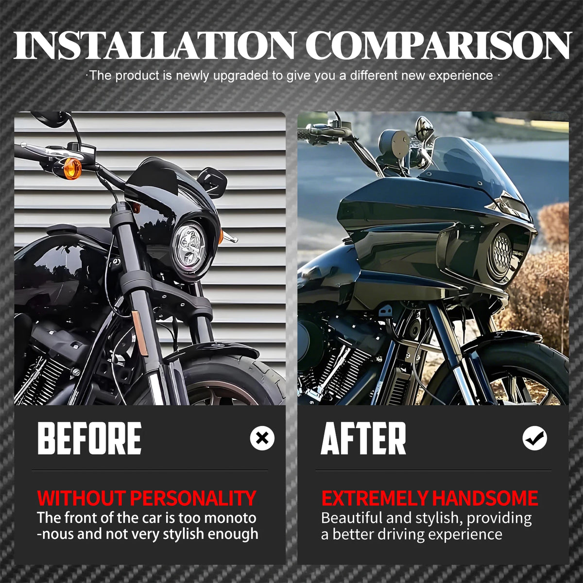 Carénage de Phare Avant pour Harley Softail 2018+ et Low Rider ST/EL Diablo 2022-2025 - vue 3