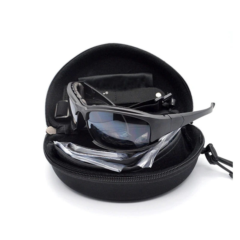 Lunettes tactiques camouflage avec verres interchangeables pour moto - vue 3