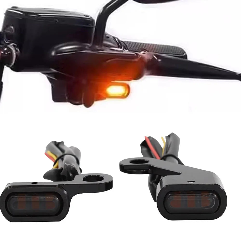 Clignotants avant LED mini pour Harley Softail, Dyna et Sportster - vue 2