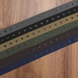 Ceinture en toile grise à boucle ardillon métallique - vue 4
