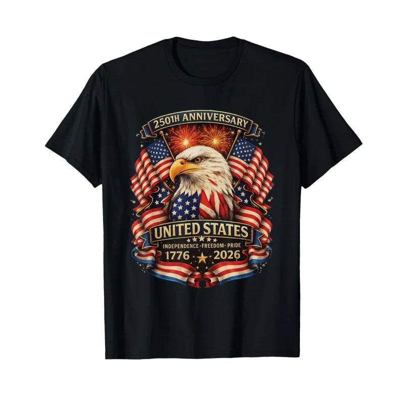 T-shirt Homme Aigle Drapeau USA 250 Ans - vue 3